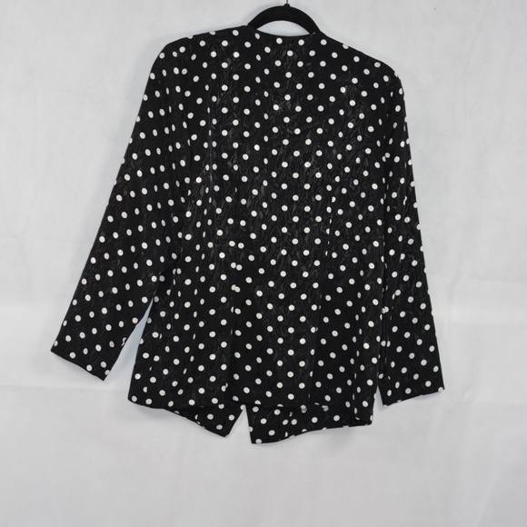 Black/White Polka Dot Jacket SZ 12 Dallairds - Picture 2 of 5